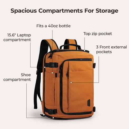 Bagsmart Blast Quick Access Carry On Travel Backpack Extended 38L